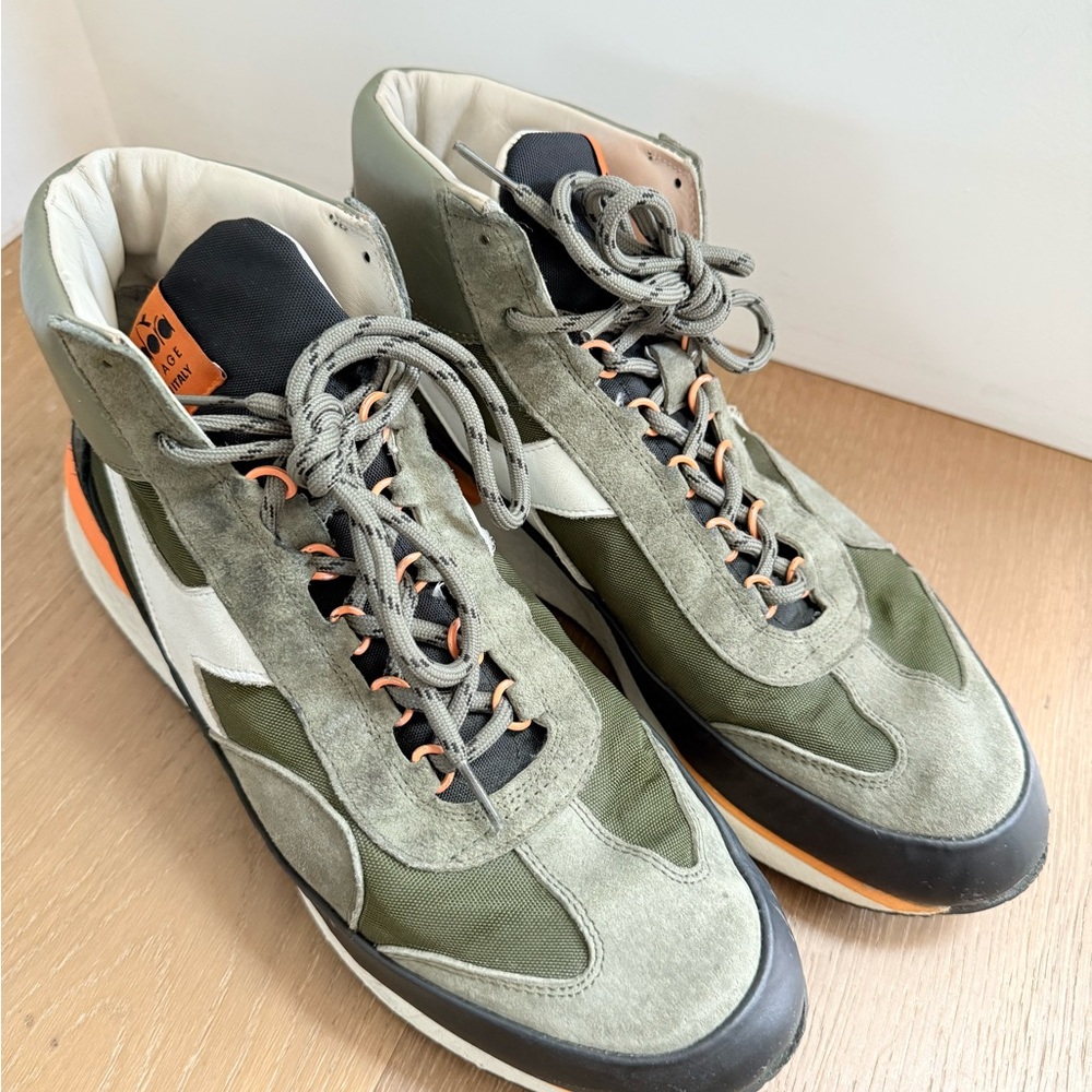 Diadora - Made in Italy - 12US - Green High-Top Sneakers